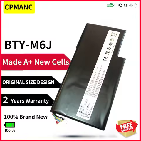 CPMANC New BTY-M6J Laptop Battery For MSI GS63VR GS73VR 6RF-001US BP-16K1-31 MS-17B1 MS-16K2 9N793J2