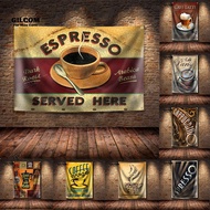 Coffee Cafe Flag Polyester Banner Shop Party Decoration Hanging Flag 4 Grommets In Corners 3FTX5FT 9