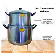 Kaserola Set Aluminum Heavy Duty