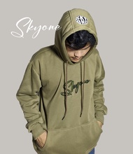 BISA COD | Hoodie Skyone OLIVE BORDIR bahan TEBAL | Hoodie Zipper OLIVE TEBAL Nyaman