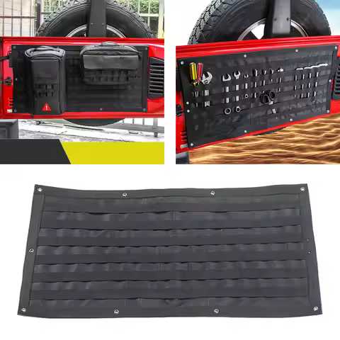 Tailgate Storage Bag Rear Door Cargo Organizer Tailgate Molle Panel Tailgate Molle Panel Rear Door C