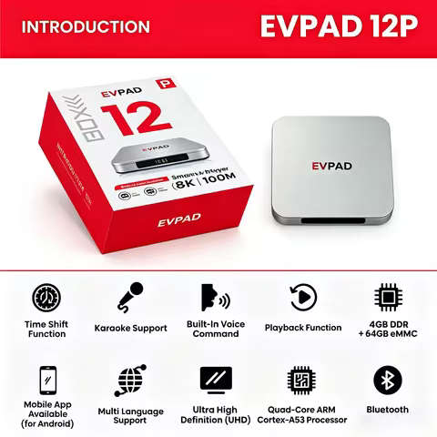 [Genuine]Evpad 12P android 12 international global tv box 2026 hot in Canada Korea Singapore Oversea