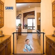 Magic Gate Portable Folding Mesh Baby Safety Fencing Gate Protection Indoor and Outdoor Safe Guard f