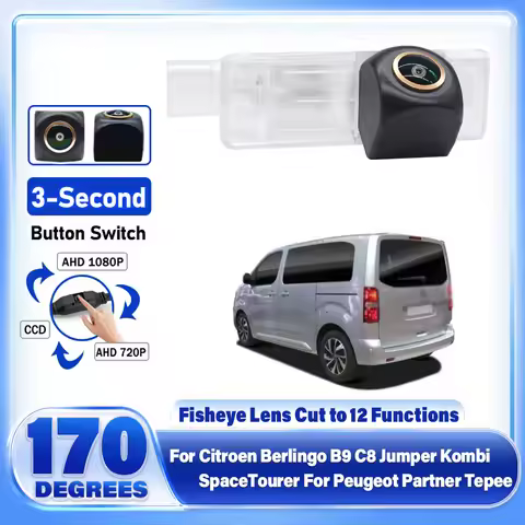 170°1080P AHD Car Fisheye Rear View Reverse Camera For Citroen Berlingo B9 C8 Jumper Kombi SpaceTour