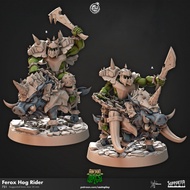Ferox Hog Rider-Iron Skull Orcs-Humanoid Orc Beast Boar/32mm scale 3D printed miniature CNP