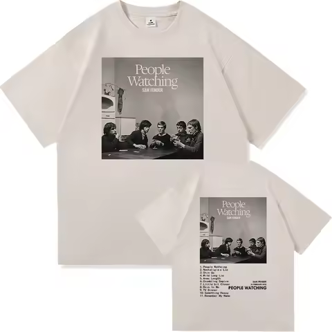 Sam Fender People Watching 2025 Tour TShirt Men/women Clothing Retro Harajuku High Quality Clothes C