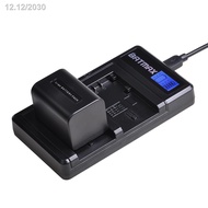 Original◇2Pcs 2500mAh NP FV70 Battery + LCD Dual USB Charger for  Sony FV30 FV50 FV90 FV100 FV120 HD
