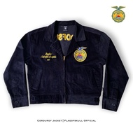 Work Jacket Corduroy (Boxy fit), Flagofskull Official -Navy (FFA Jacket)