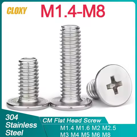5/ 10/ 20pcs M1.4 M1.6 M2 M2.5 M3 M4 M5 M6 M8 304 Stainless Steel CM Cross Phillips Ultra Thin Super