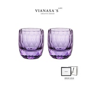 VIANASA'S Nordic Style Grade Whiskey Glass High-End Gift Blue K9 Crystal Wine Glass Shiyue Life Crea