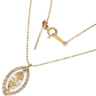 Braun diamond (estimated VLB-SI2) 0.689ct, diamond 0.19ct, K18 gold necklace, 2.4g, 45cm, women's. [