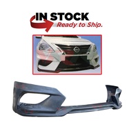 Nissan Almera N17 (2015 Facelift) NISMO Front Skirt Skirting With Logo Bumper Lower PU Bodykit - Raw Material Rubber