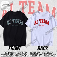 T-shirt Ai Team Print Casual Cotton Unisex White Tee
