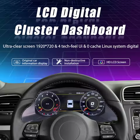 Digital Virtual Cockpit For VW Golf 6 7 Passat CC B7 B8 Jetta Tiguan Amarok Scirocco T6 Dashboard In