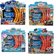 TRAIN TRACK SET / CARTOON TRAIN TRACK SET FOR KIDS / TRAIN TRACK BUILD PLAY SET TOY