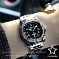 GRAND EAGLE นาฬิกาข้อมือผู้หญิง สายสแตนเลส รุ่น AE8036L – SILVER/BLACK