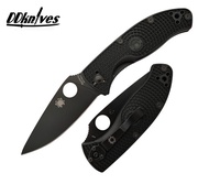 มีดพับ Spyderco Tenacious Lightweight Folding Knife Black Plain Blade, Black FRN Handles (C1...