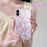 Raimondo Casing Ponsel Gradien Camlet Star Casing Lembut Laser Wanita Cocok untuk iPhone 13 12 iPhon