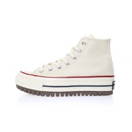 Platform  Chuck 1970s Trek Hi Vintage Fashion high top muffin thick bottom black and white unisex ca