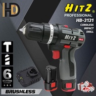 HITZ 12V HB-3131 Cordless Impact Hammer Drill / Brushless Motor / 100% ORIGINAL HITZ PRODUCT / Power