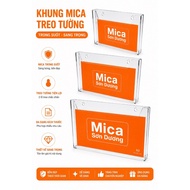 Mica Shelf for Transparent Wall-Mounted Flyers in horizontal sizes A3, A4, A5, A6 for businesses