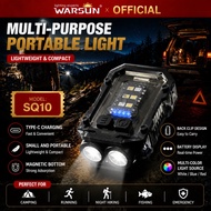 Warsun SQ10 Mini Keychain Light LED High Bright Flashlight Dual Light Source Camping Fishing