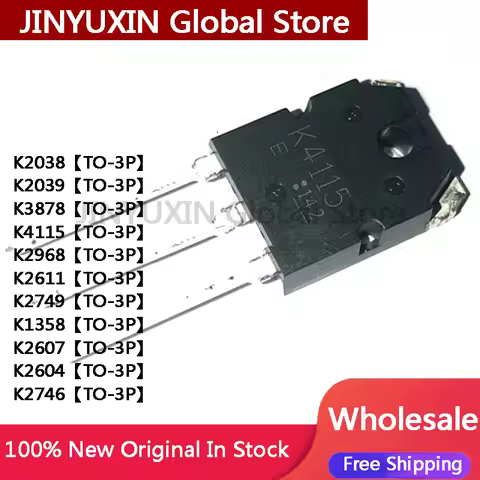 5PCS K2038 K2039 K3878 K4115 K2968 K2611 K2749 K1358 K2607 K2604 K2746 TO-3P IC Chip in Stock Wholes