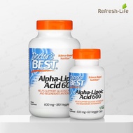 [พร้อมส่ง] Doctor's Best Alpha-Lipoic Acid 600 mg อัลฟ่าลิโปอิก ไลโปอิก ALA 600 [Refresh-Life]