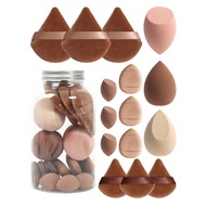 Set Span Beauty Blender 15 Pcs Balang Kaca - Span Lembut Pembancuh Foundation Basah Kering Alat Kosm