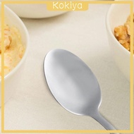 [Kokiya] Stainless Spoon Gift, Cooking Utensil Engraved Ice Cream Spoon Serving Spoon for Camping Trip Picnic,