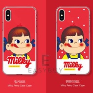🇰🇷 株式会社不二家 牛奶妹 基本款式 透明保套套 Peko Simple Pattern iPhone Clear Case （適用於 多款手機 型號 歡迎查詢 ）iPhone13 iPhone12
