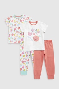 ชุดนอนเด็กผู้หญิง Mothercare Cute Fruit Pyjamas - 2 Pack HD326