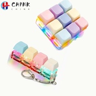 CHINK Fidget Keychain, DIY Keyboard Keycap Finger Keyboard Cap,  2/4/9 Keys Relief Stress Keys Butto