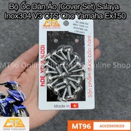 Salaya Stainless Steel 304 CTS Seamless Screw Set Model V3 For Yamaha Exciter 150, Y15, Y15ZR, EX 15