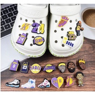 Hot Crocs Original NBA Cartoon Jibbitz Shoes Flower Style Ripped Shoes Accessories For Men And Women