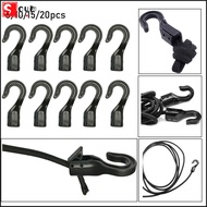 SOUMNS SPORTS 5/10/15/20pcs High quality Open End Cord Plastic Rope Buckle Elastic Ropes Buckles Straps Hooks Camping Tent Hook