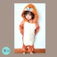 [Ready Instocks] Lion Long-Sleeved Fleece Safari Jungle Animals Costumes Onesies for Kids Adults Eve