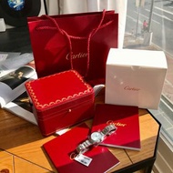 💜CARTIER卡地亞 藍氣球系列 自動機械機芯 30防水 女款 手錶 33mm 藍色錶盤 精鋼錶殼 精鋼錶帶(貨號：2vd0zu)