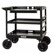 CXG Director Video Production Cart Metal Heavy Duty 3 Layer 120cm PayLoad 100kg For Video Production