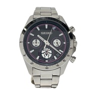 SEIKO mens watches Wrist Watch analogues BLK SLV 8T63-03L0 Direct from Japan Secondhand