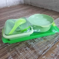 Gift Set PK Green Edition SKP | Serving Container Square and Round Plastic Vegetable Serving Contain