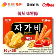 韓版卡樂B Jagabee 蕃茄味薯條 (30g x 3小包)(1盒)(韓國零食, 韓國直送, 新舊包裝)BBD2026/12/14