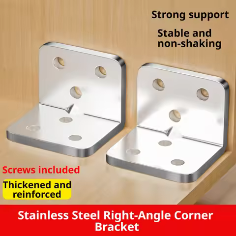 20/10x Stainless Steel Corner Brackets Universal for Cabinets Drawers Windows Wood Furniture 90 Degr