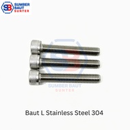 M8x65 Baut L Stainless SS 304 Hex Head Socket Screw 8 x 65