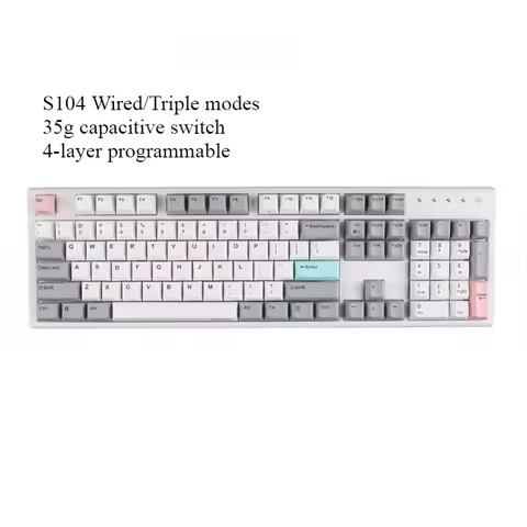 Full size topre keyboard 8000hz NIZ S104 v6 1ms DRT Capacitive Keyboard 35g gaming silent fluent