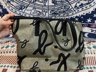 百貨專櫃 agnès b 帆布金蔥托特包 附防塵袋 日本製