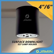 PRESTIGE 4" / 6" E27 Surface Mounted Downlight Flush Mount Casing Ceiling Light Lampu LED Tin Milo Surface Ceiling Light