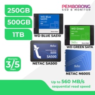 WD GREEN SATA / WD BLUE SA510 / NETAC SA500 / NETAC N600S SSD INT SATA 2.5 240GB 256GB 480GB 500GB 5