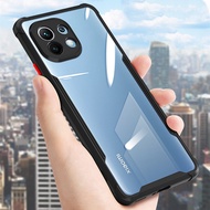 For Xiaomi 11 Lite 5G NE 2109119DG 2107119DC 2109119DI Slim Transparent Acrylic Back Case with Reinf