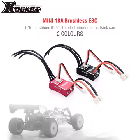Rocket Mini 18A Brushless ESC Electric Speed Controller for Kyosho Mr03 Pro Atomic DRZ 1/24 1/28 1/3